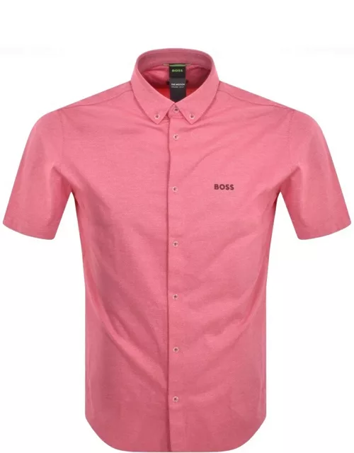 BOSS Motion S Short Sleeved Shirt Pink