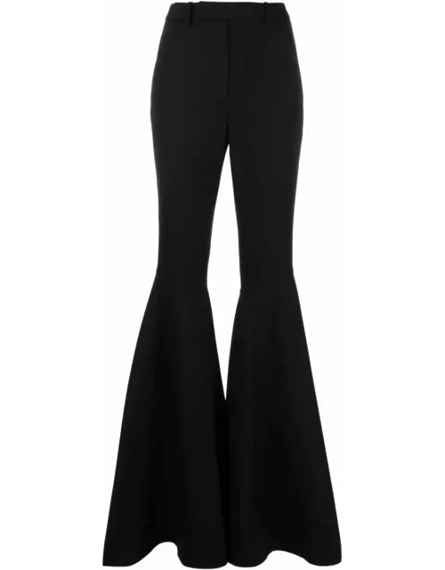 High-waisted flared trouser