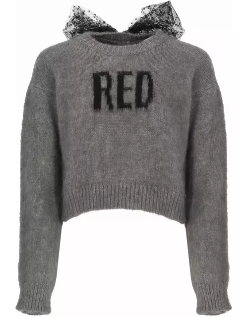 RED Valentino Cropped Sweater With Logo
