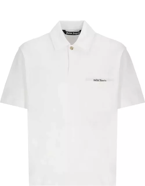 Palm Angels Satorial Tape Button Polo Shirt