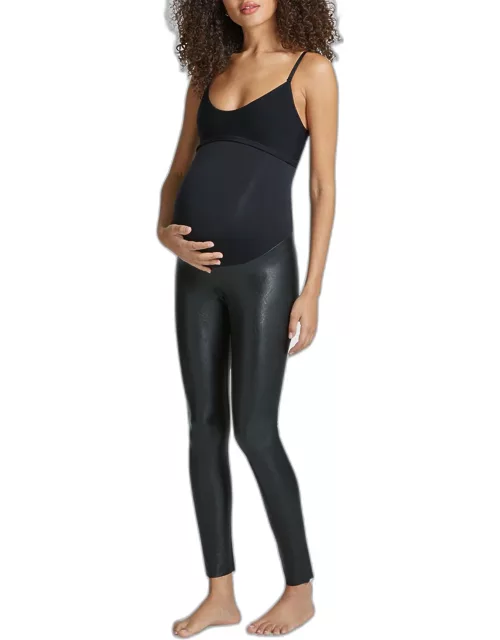 Maternity Stretch Faux Leather Legging