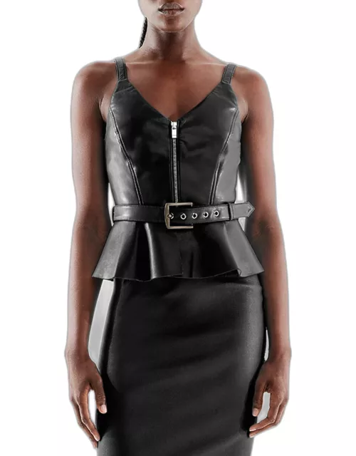 Claude Recycled Leather Top