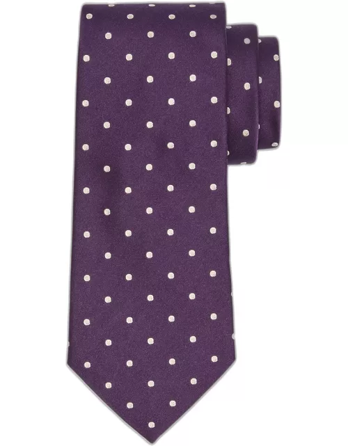 Men's Dotted Satin Tie