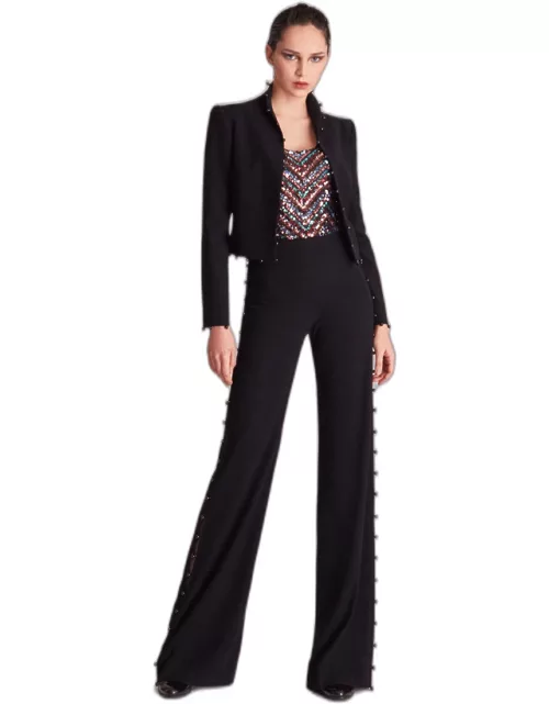 Gatti Nolli by Marwan Sequin Top Long Sleeve Jacket and Pant