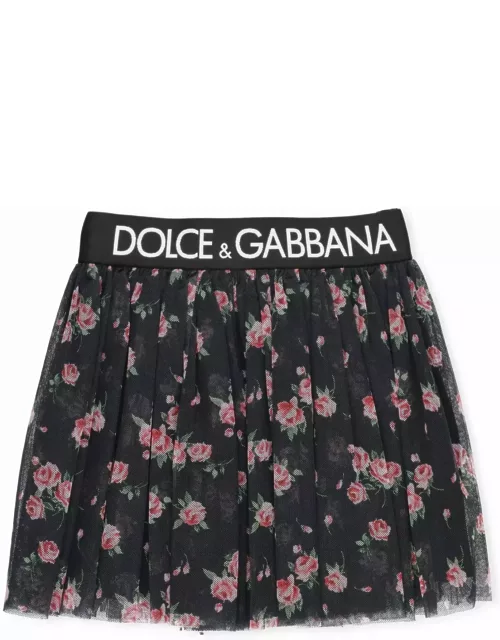 Dolce & Gabbana Tulle Skirt With Print