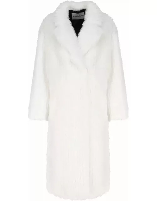 STAND STUDIO Genevieve Double-breasted Faux Fur Coat