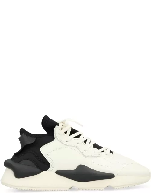 Y-3 Kaiwa Leather And Fabric Low-top Sneaker