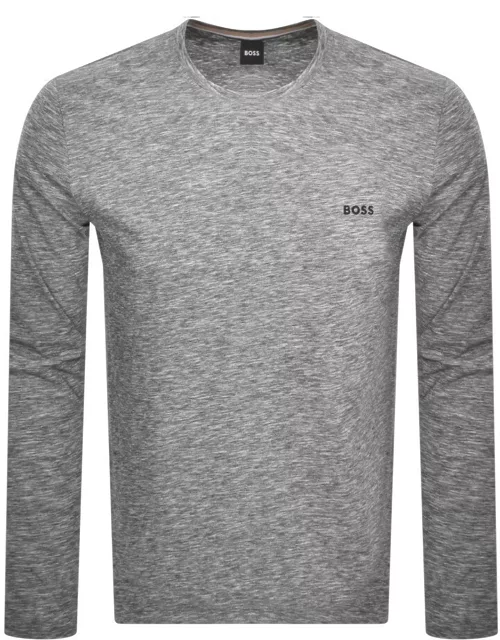 BOSS Lounge Mix Match Long Sleeve T Shirt Grey