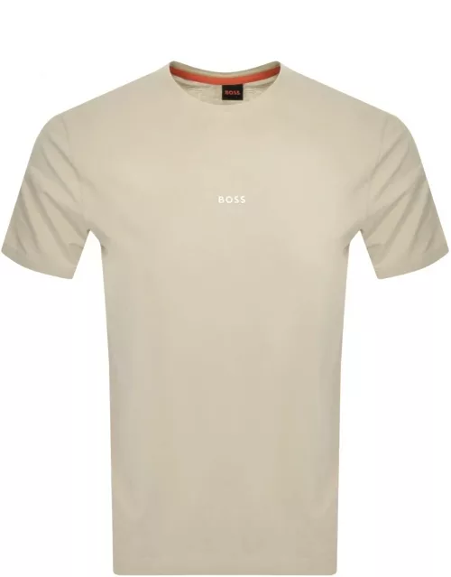 BOSS TChup Logo T Shirt Beige