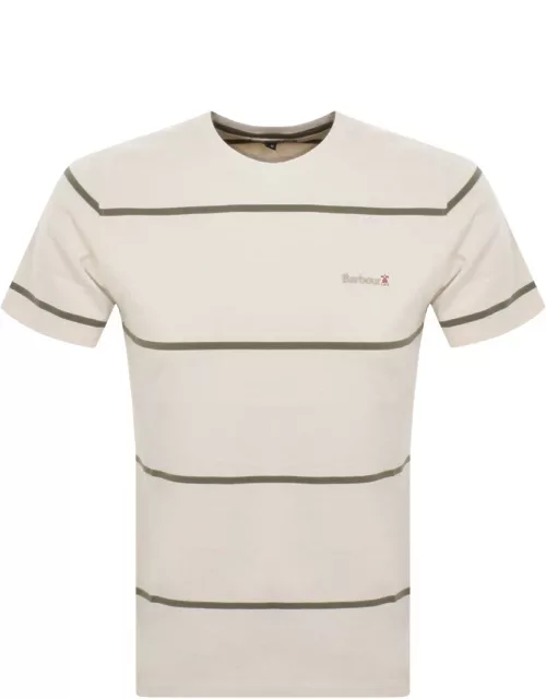 Barbour Dart Stripe T Shirt White