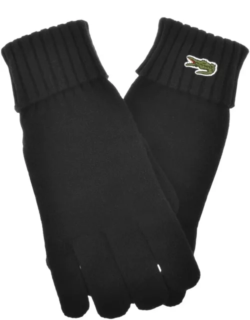 Lacoste Knitted Gloves Black