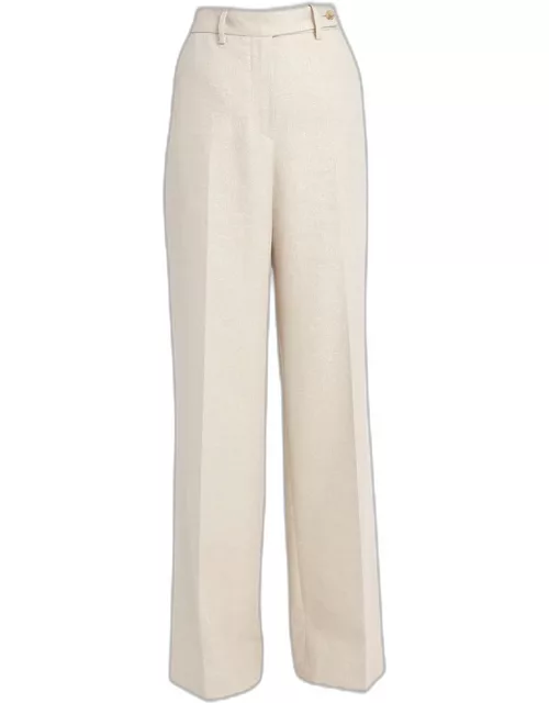 Wide-Leg Cotton Linen Trouser