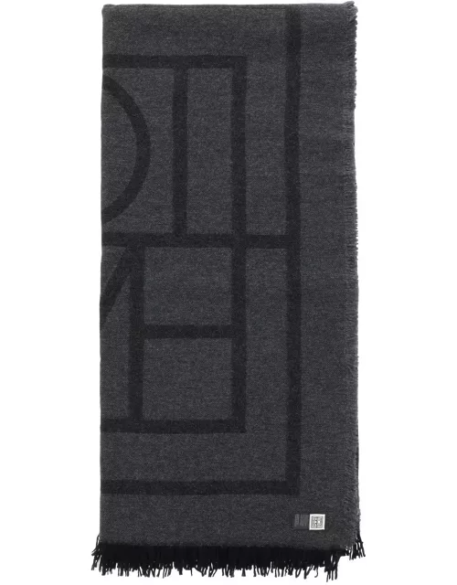 TOTEME cashmere blend monogram scarf