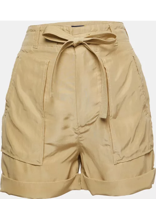 Polo Ralph Lauren Beige Silk Belted Shorts