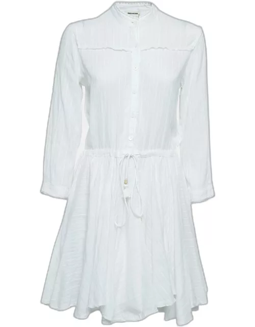 Zadig & Voltaire White Cotton Shirt Dress