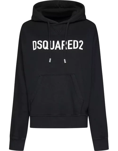 Dsquared2 Cotton Sweatshirt With Hood And Logo