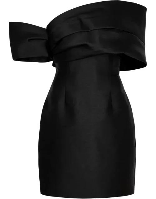 Solace London Edda Satin Mini Dress - Black - 8 (UK8 / S)