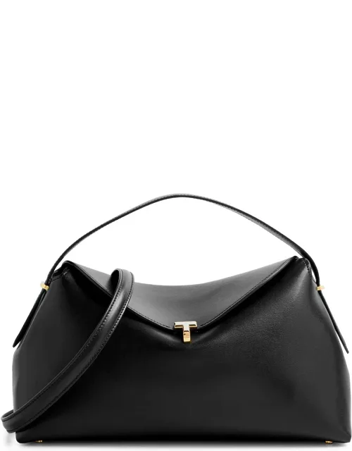Totême T-Lock Leather top Handle bag - Black