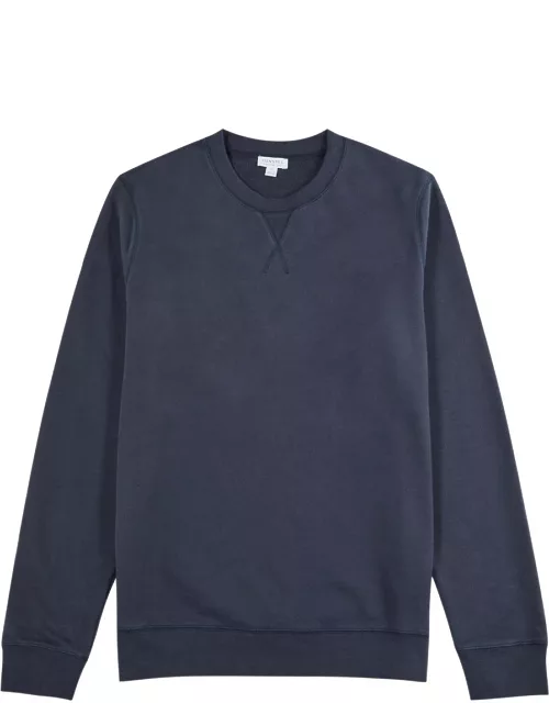 Sunspel Cotton Sweatshirt - Navy