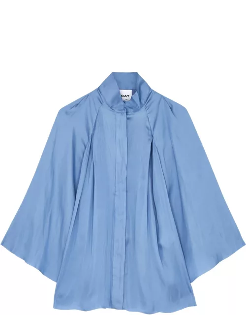 Day Birger ET Mikkelsen Jules Satin Shirt - Blue - 38 (UK12 / M)