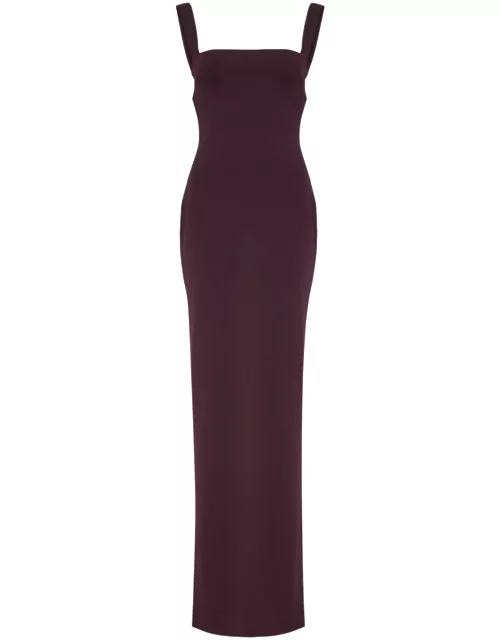 Solace London Joni Crepe Maxi Dress - Plum - 8 (UK8 / S)