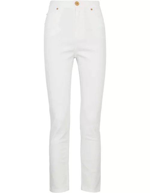 Balmain Cropped Slim-leg Jeans - White - 36 (UK8 / S)