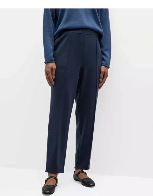 Tapered Pintuck Flex Ponte Ankle Pant