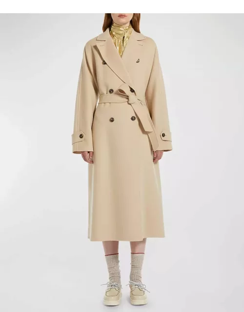 Affetto Double-Breasted Wool-Blend Coat