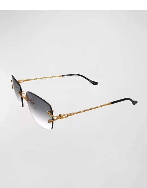 Men's VF Bal Harbour Rectangle Rimless Sunglasse