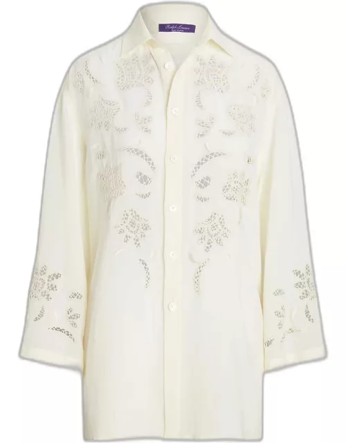 Holbert Paisley-Embroidered Linen Shirt