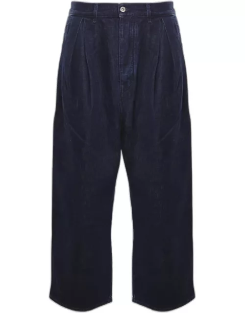 Loewe Cropped Jeans In Cotton Deni