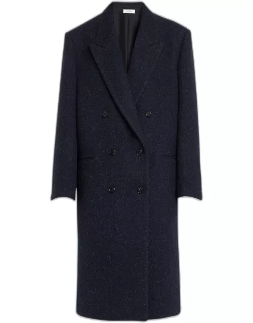 Dhanila Long Double-Breasted Wool Coat