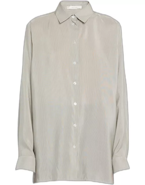 Sisilia Classic Button Up Silk Shirt