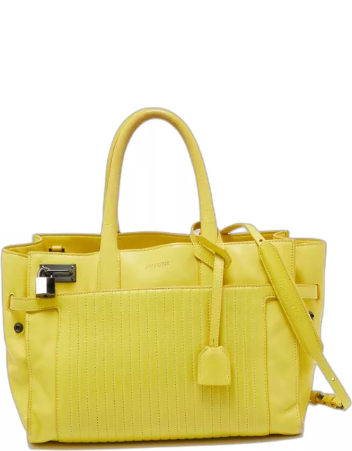 Zadig & Voltaire Yellow Leather Medium Candide Tote