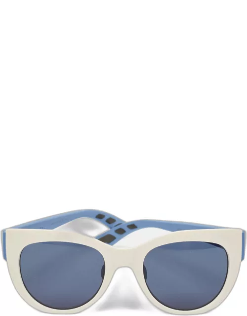 Dior Blue/White BRKKU Decale1 Cat Eye Sunglasse