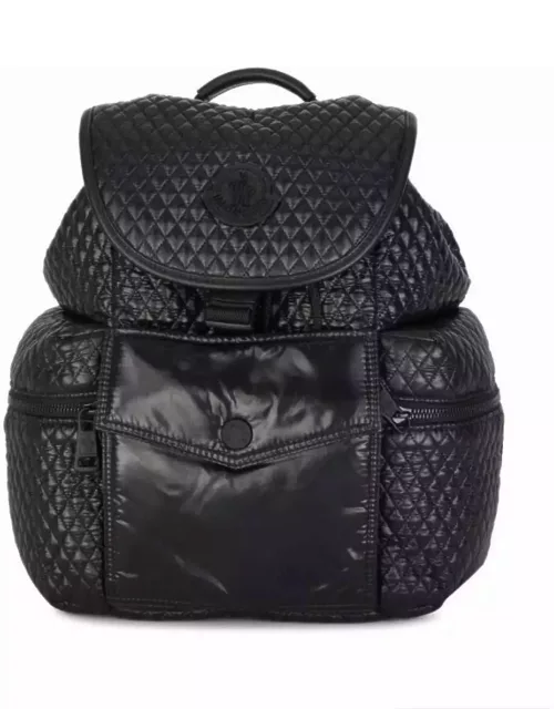 Astro backpack in black laqué nylon