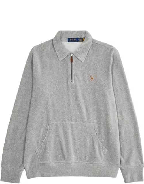 Polo Ralph Lauren Half-zip Velour Sweatshirt - Grey