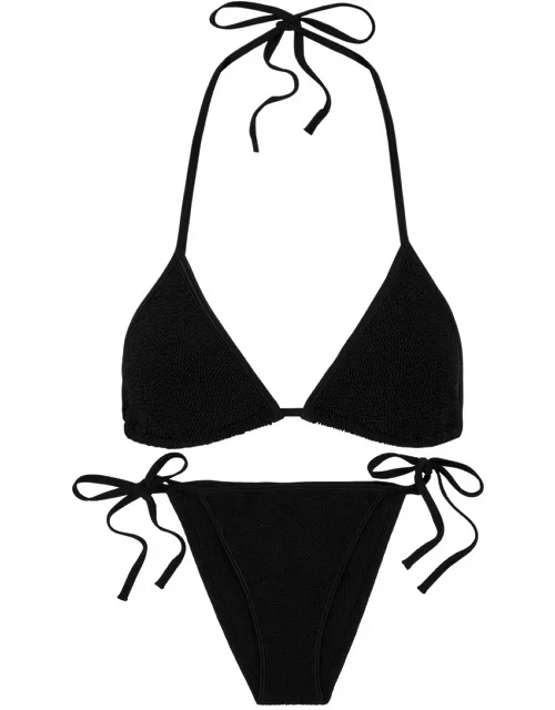 Hunza G Gina Seersucker Bikini - Black - One