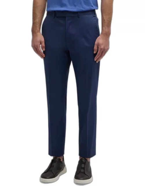 Men's Flat-Front Stretch Cotton Pant