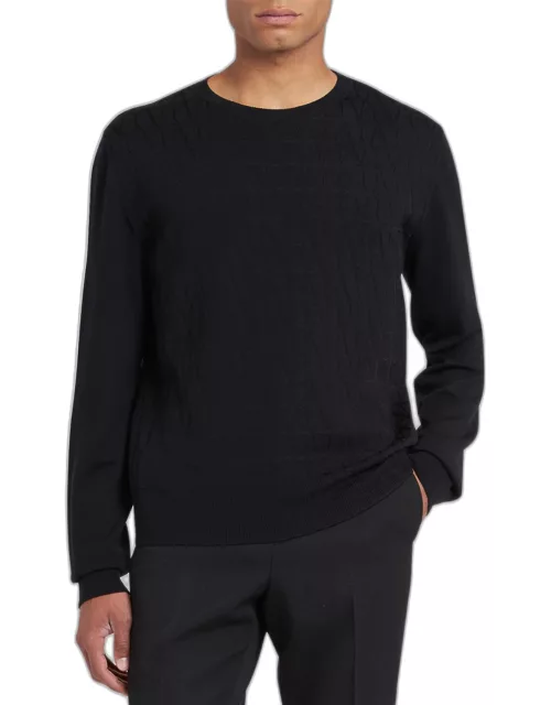 Men's Tonal Toile Icongraphe Wool Sweater