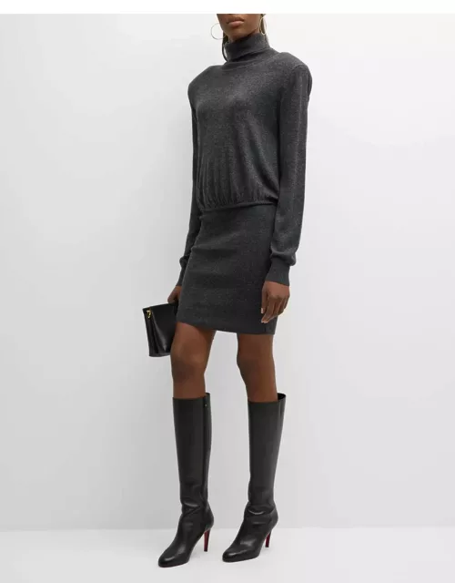 Alexandria Knit Turtleneck Mini Dres