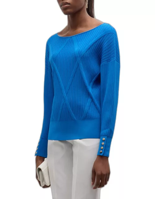 The Melinda Ribbed Scoop-Neck Sweater