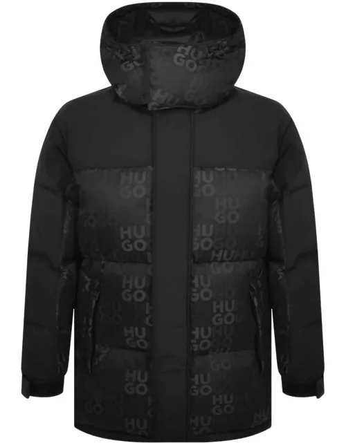 HUGO Melmus Hooded Puffer Jacket Black