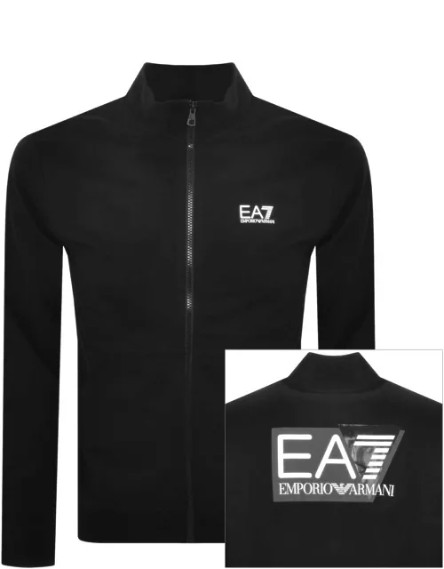 EA7 Emporio Armani Full Zip Logo Sweatshirt Black