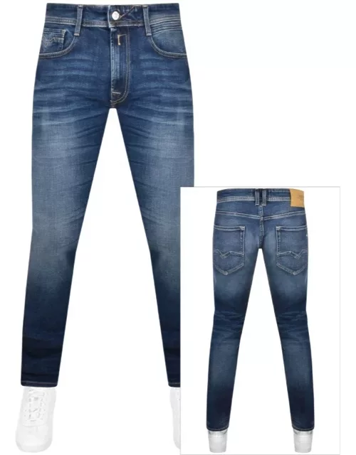Replay Comfort Fit Rocco Dark Wash Jeans Blue