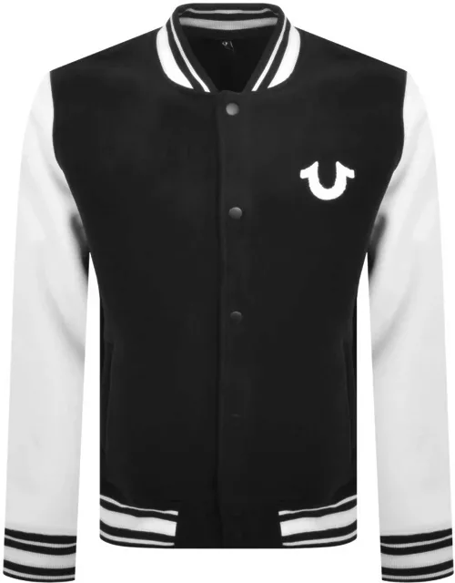 True Religion Bonded Varsity Jacket Black