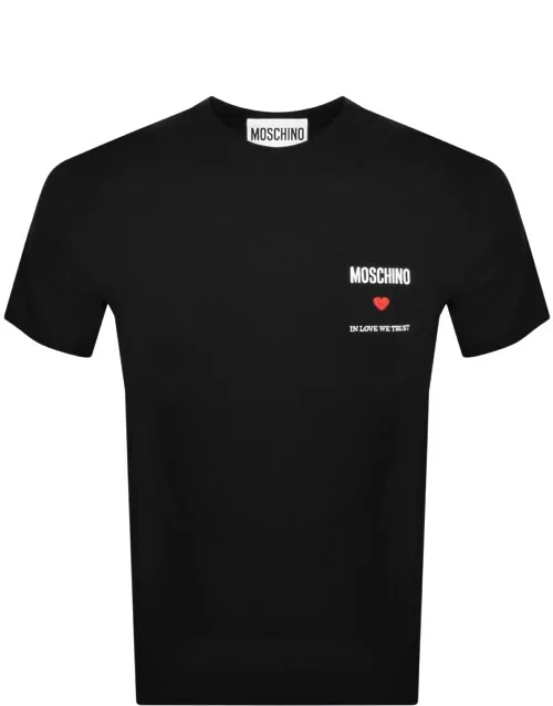 Moschino Lounge Logo T Shirt Black
