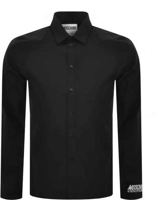 Moschino Logo Long Sleeve Shirt Black