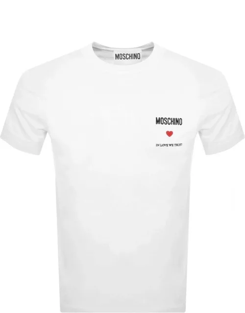 Moschino Lounge Logo T Shirt White
