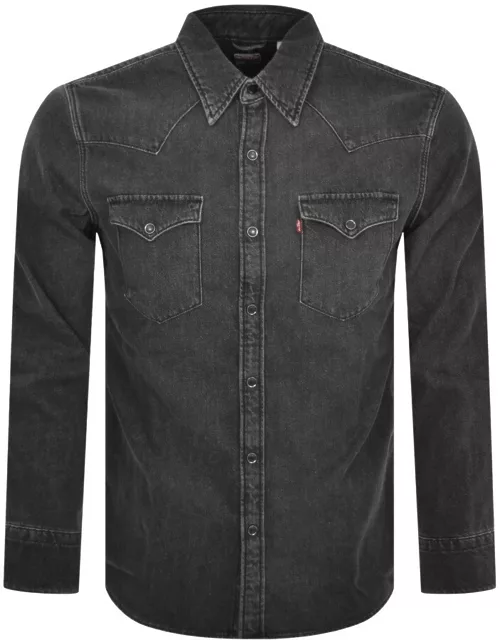 Levis Barstow Western Long Sleeved Shirt Black